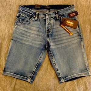 Men’s Blue Jeans Shorts Stretch 36w